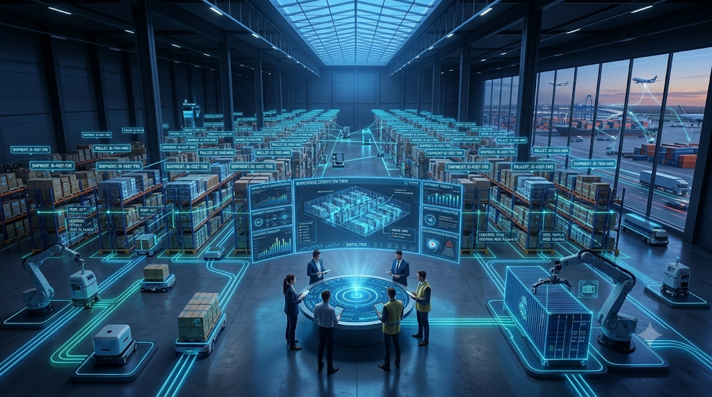 Warehouse operations with unit-level identity tracking and connected inventory signals