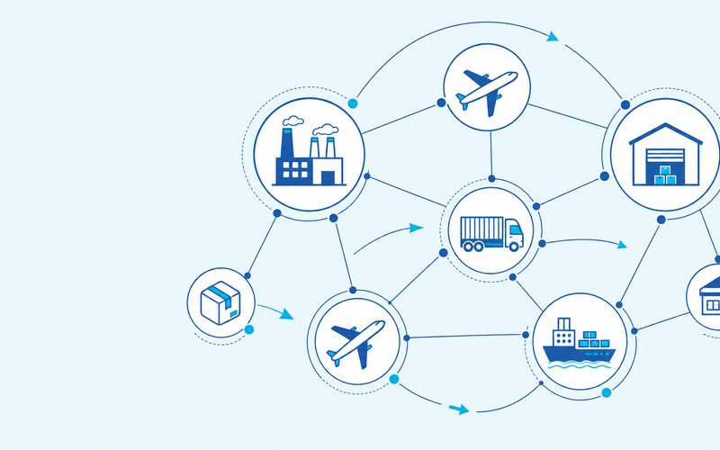 Connected logistics network visualization